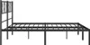Postel s čelem kovová černá 200x200 cm Náhled obrázku produktu 5