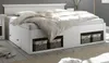 Bett "Hooge" weiß Pinie Landhaus Doppelbett mit 2x Produktbild-Vorschau 1