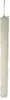 A tall, beige-colored cat scratching post made of sisal material, suspended by a thin wire from the top. Produktbild-Vorschau