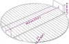 vidaXL Griglia con maniglie rotonda Ø44,5 cm in acciaio Anteprima dell’immagine prodotto 5