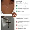 Dochais Kreuz Kette für Damen 14K Gold Silber Modeschmuck Produktbild-Vorschau 4