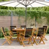 The Living Store Gartenstühle 6 Stk. Klappbar Schwarz Produktbild-Vorschau 2