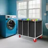 Grande capacité Chariot à linge commercial Panier à linge à Voir les images du produit 2