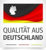 The image displays the German flag with the outline of Germany superimposed on it, along with the text "QUALITÄT AUS DEUTSCHLAND" (Quality from Germany). Produktbild-Vorschau