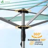 VOUNOT® Draußen Wäschespinne mit 45m Wäscheleine inkl. Produktbild-Vorschau 5
