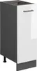 A kitchen cabinet with a white high-gloss front and anthracite sides. Anteprima dell’immagine prodotto
