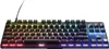 A black gaming keyboard with RGB lighting is shown from a front-facing, slightly elevated angle against a white background. Náhľad obrázku produktu