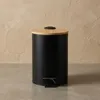 Odpadkový koš do koupelny s bambusem ZETRU, 3 l, černý Náhled obrázku produktu 11