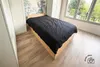 Bettkasten 2 Sitzer aus Holz mit Kopfteil - 160x200 - Roh Produktbild-Vorschau 7