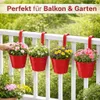 8 Hängetöpfe Rot Kräuter Blumentopf Hängetopf Pflanztopf Produktbild-Vorschau 4
