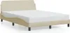 vidaXL Bettgestell "Dover" Creme 120x200 cm Stoff Produktbild-Vorschau 1