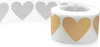 Zelfklevende stickers, hartjes, 35x30mm, goud, 10 stuks Productafbeelding-voorbeeld 2