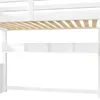 Letto a castello 90x200 cm con schienale in ecopelle, letto Anteprima dell’immagine prodotto 7