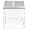 vidaXL Outdoor-Hundezwinger mit Dach Silber 2x2x2,5 m Produktbild-Vorschau 5