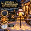 Schneemann Solar Gartenstecker, Weihnachtsdeko für Garten Produktbild-Vorschau 2