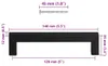 vidaXL Möbelgriffe 10 Stk. Schwarz 128 mm Edelstahl Produktbild-Vorschau 8