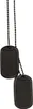 Mil-Tec Dog-Tags Hundemarken black mit Kette Produktbild-Vorschau 1
