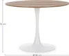 Tisch Bloom 100 x 100 x 75 cm Stahl MDF Weiß Braun Produktbild-Vorschau 3