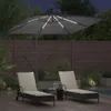 vidaXL Sonnenschirm mit LED-Lichtleisten Anthrazit 249 x Produktbild-Vorschau 3