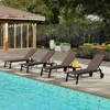 COSTWAY Sonnenliege mit Beistelltisch, Gartenliege Produktbild-Vorschau 8