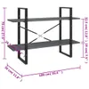 vidaXL Bücherregal 2 Fächer Grau 100x30x70 cm Kiefer Produktbild-Vorschau 8