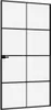 Innentür Schwarz 102x201,5 cm Hartglas & Aluminium Schlank Produktbild-Vorschau 4