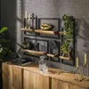 Hoyz Collection – Wandregal-Set Edge – Massive Akazie natur Produktbild-Vorschau 1