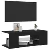 vidaXL TV-Schrank mit LED-Leuchten Schwarz 90x39x30cm Produktbild-Vorschau 3