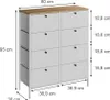 Komoda Vicco Belaro Biały 80 x 95 cm z 8 szufladami, Model Podgląd zdjęcia produktu 2