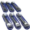 Six individually packaged electric toothbrush heads arranged in two rows. Produktbild-Vorschau