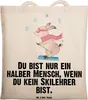 Mr. & Mrs. Panda Tote Bag Skilehrer Herz - Transparent - Produktbild-Vorschau 1