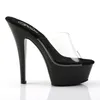 KISS-201 Damen Sandale von Pleaser, Transparent Schwarz , Produktbild-Vorschau 5