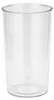A clear, studio shot of an empty, transparent plastic mixer beaker. Anteprima dell’immagine prodotto
