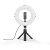 A ring light with a smartphone holder and a tripod, shown against a white background. Produktbild-Vorschau