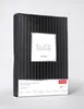 A product package for bedding, featuring a striped design and branding. Produktbild-Vorschau