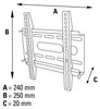 Hama LCD/PL/LED Wall Bracket, 25 kg, Weiß, Edelstahl, 280 Produktbild-Vorschau 11
