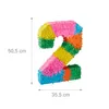 Relaxdays Pinata Geburtstag, Zahl 2, zum Aufhängen, Kinder Produktbild-Vorschau 4