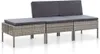 vidaXL 3-tlg. Garten-Lounge-Set mit Auflagen Poly Rattan Produktbild-Vorschau 8