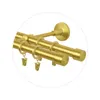 A close-up view of a double curtain rod set with rings and clips. Anteprima dell’immagine prodotto