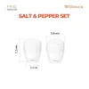 Ensemble sel et poivre Wilmax en porcelaine blanche Voir les images du produit 3