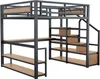 okwish Metall-Hochbett 140*200 Eisenbett Jugendbett Hohes Produktbild-Vorschau 5