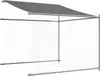 Cuccia per cani con tetto e porta Grigio 4x2x2 m Acciaio Anteprima dell’immagine prodotto 9