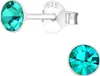 Ohrringe 925 Sterling Silber Ohrstecker mit Kristall 4mm in Produktbild-Vorschau 1