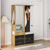 Sweiko Ensemble d'armoires élégant en noir et couleur bois Voir les images du produit 7