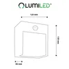 LUMILED LED Außenwandleuchte mit Bewegungsmelder 12W 580 lm Produktbild-Vorschau 4