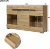 okwish LED Sideboard Schrank mit 3 Türen 3 Schubladen Produktbild-Vorschau 7