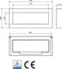 ethanolkamin BOX 90 cm mit weißem. Wandkamin 900x400mm ohne Produktbild-Vorschau 10
