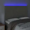 LED Kopfteil Hellgrau 144x5x118/128 cm Samt Produktbild-Vorschau 3