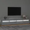 vidaXL TV-Schrank mit LED-Leuchten Grau Sonoma 240x35x40 cm Produktbild-Vorschau 2