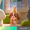 A split image comparing the clarity and brightness of a mini projector at native 720P versus native 480P, featuring animated characters. Náhled obrázku produktu